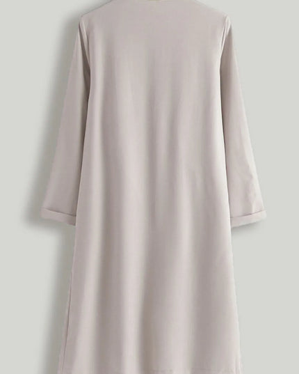 Open Front Long Sleeve Trench Coat