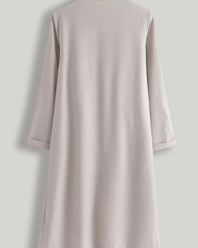 Open Front Long Sleeve Trench Coat