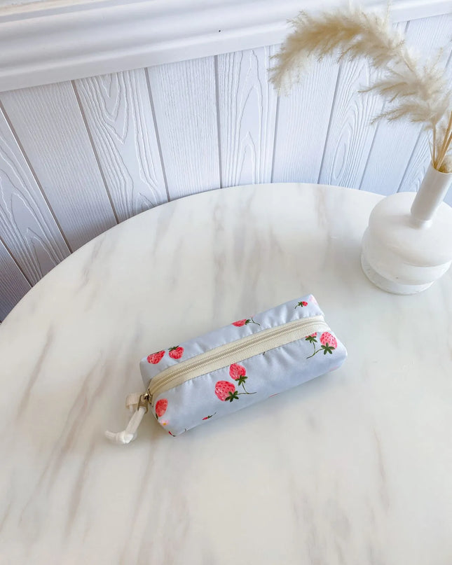 3-Piece Strawberry Print Canvas Bag Set 