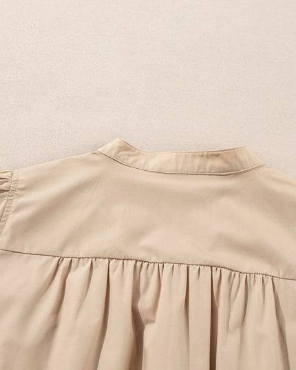 Leopard Frill Short Sleeve Blouse