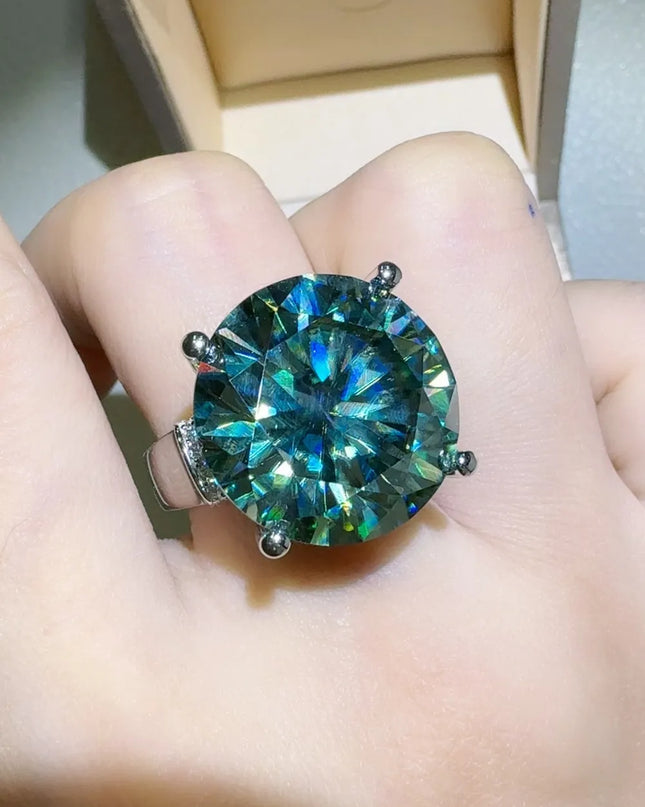20 Carat Moissanite 925 Sterling Silver Ring