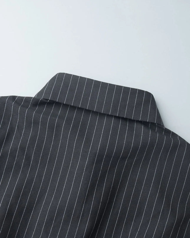 Striped Long Sleeve Shirt Dress