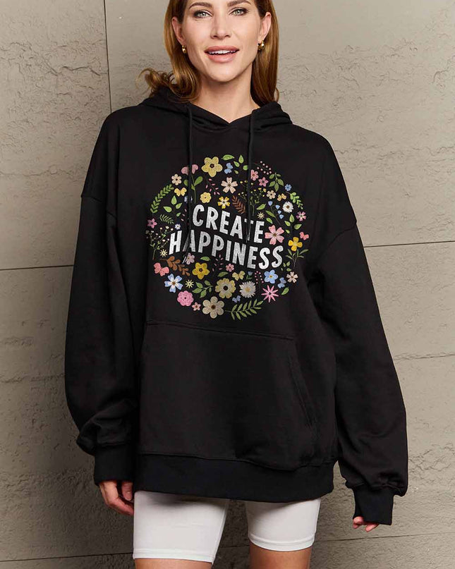 Simply Love Simply Love Full Size CREATE HAPPINESS Graphic Hoodie