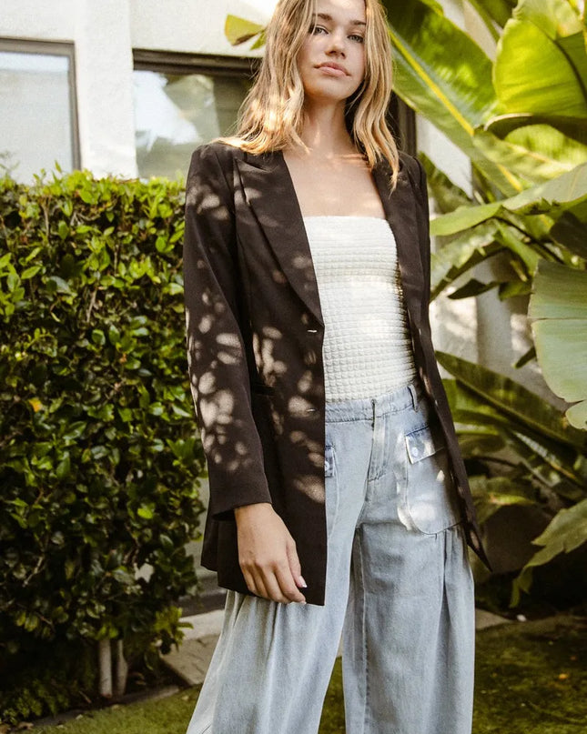 BiBi Single Brested Peaked Lapel Blazer