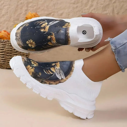 Round Toe Platform Sneakers 