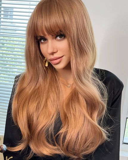 Natural Wave Full Machine Synthetic Wigs 26" 