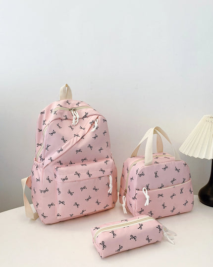 Bow Print 3-Piece Bag Set 