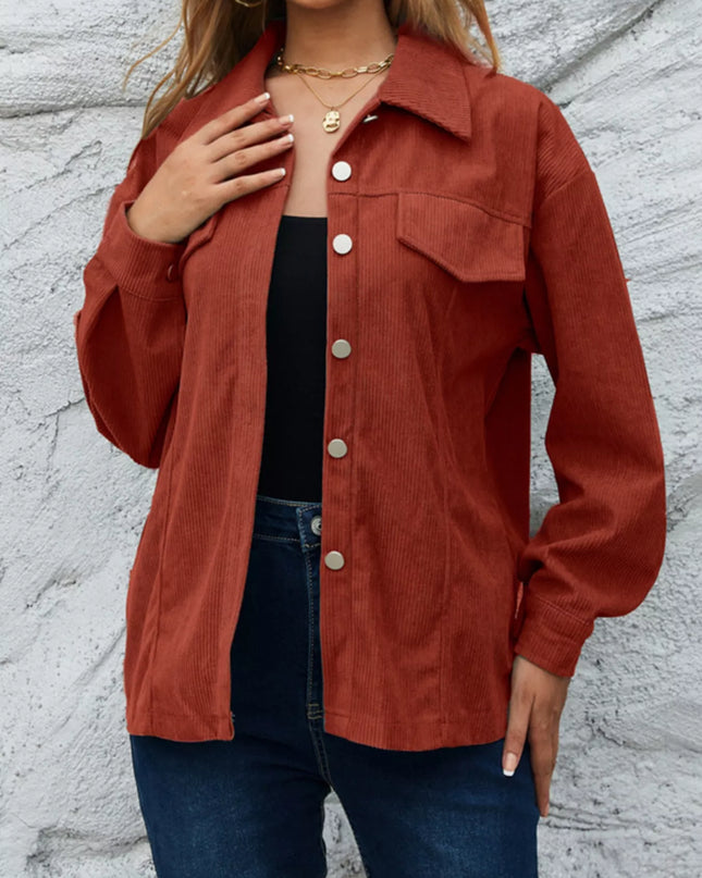 Corduroy Button-Down Shacket