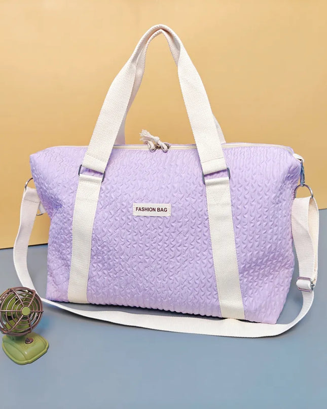 Textured Nylon Travel Bag