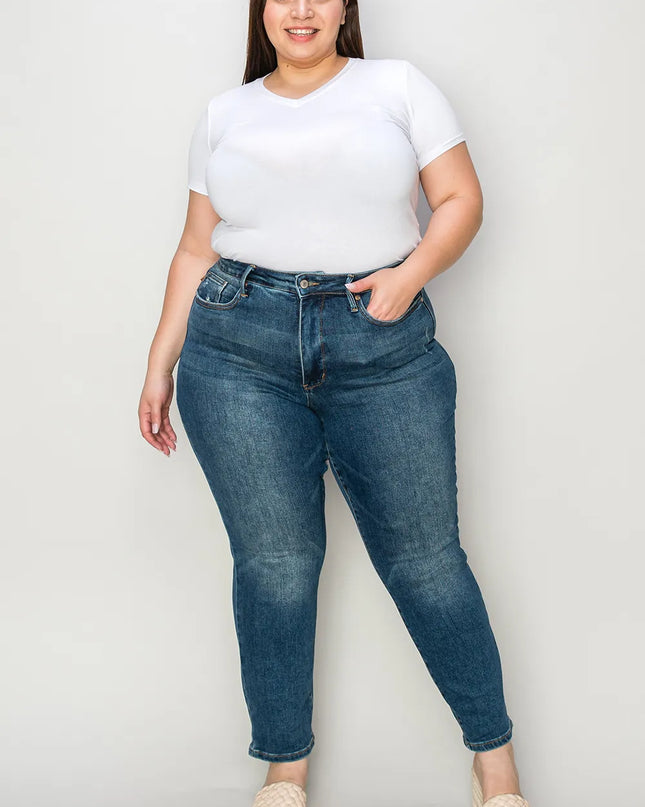 Judy Blue Full Size Tummy Control High Waist Slim Jeans