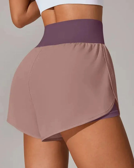 Pocketed High Waist Active Shorts 