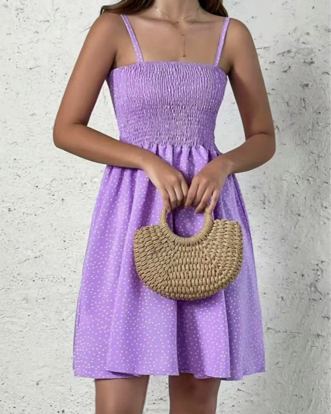 Full Size Smocked Square Neck Cami Dress Plus Size 