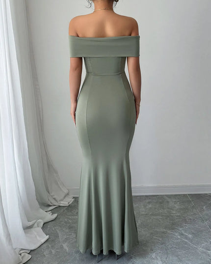 Off-Shoulder Mermaid Maxi Dress 