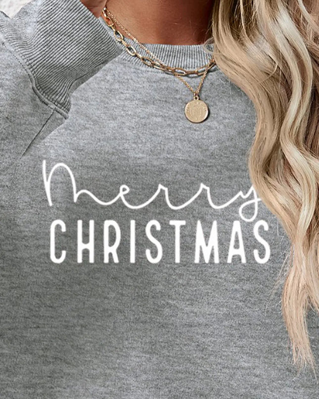 MERRY CHRISTMAS Dropped Shoulder Sweatshirt