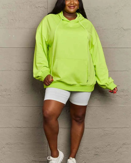 Full Size Drawstring Long Sleeve Hoodie