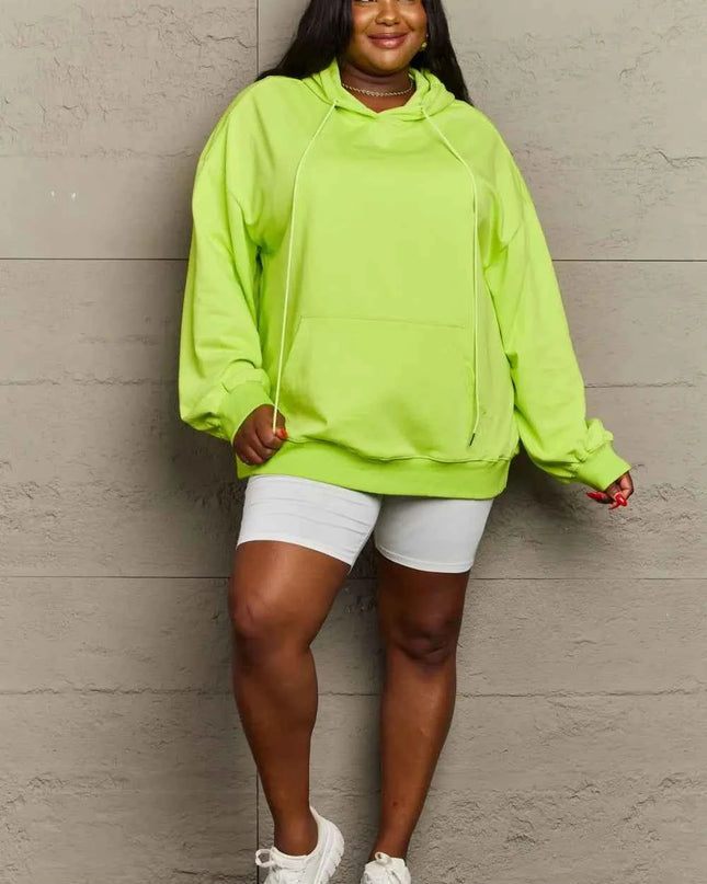 Full Size Drawstring Long Sleeve Hoodie