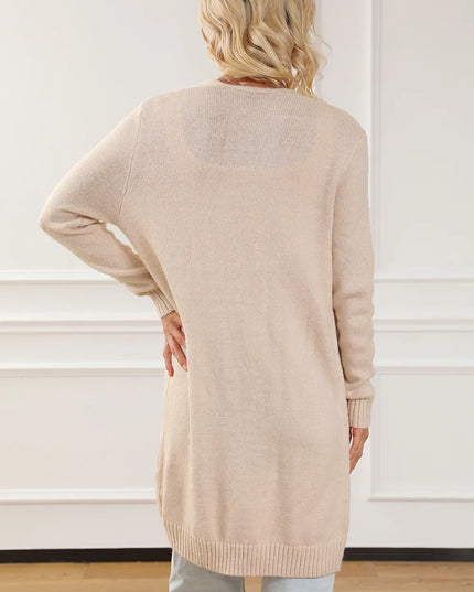 Pocketed Long Sleeve Cardigan