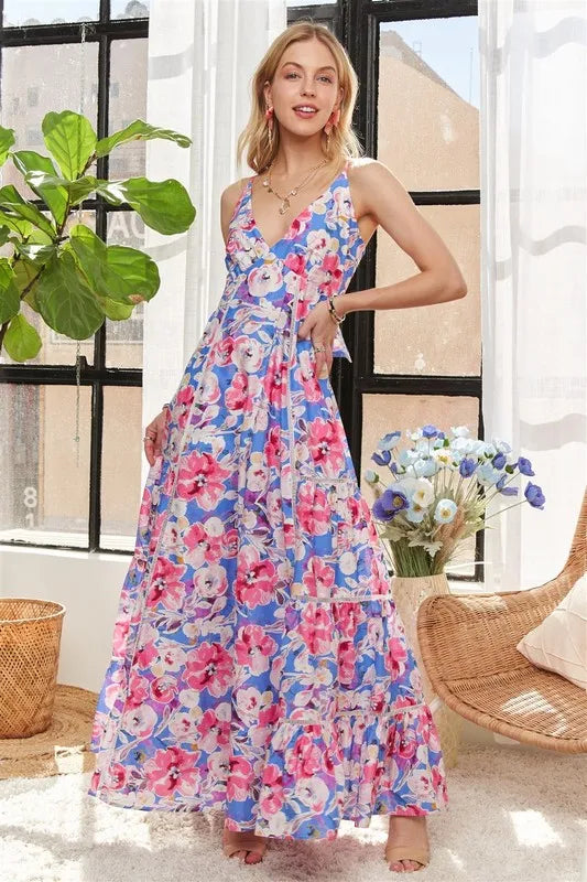 ADORA Bow Back Floral Cami Dress