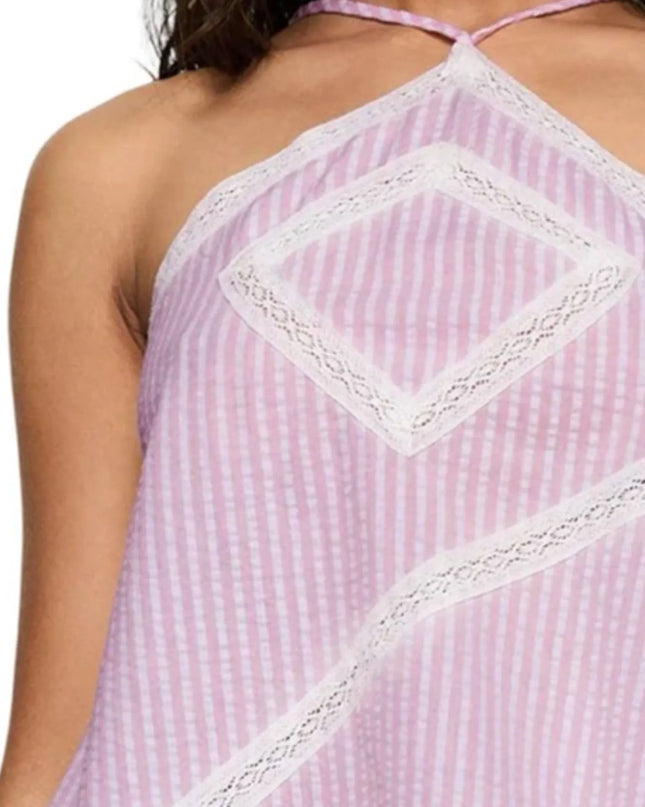 Striped Halter Neck Cami