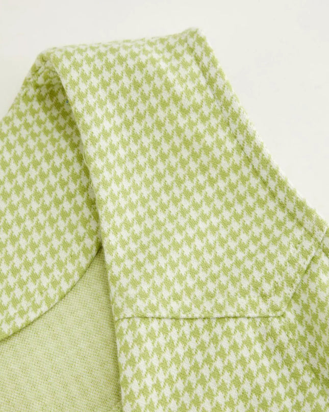 Gingham Button-Front A-Line Mini Dress