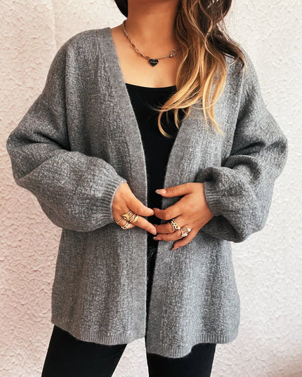 Open Front Long Sleeve Cardigan