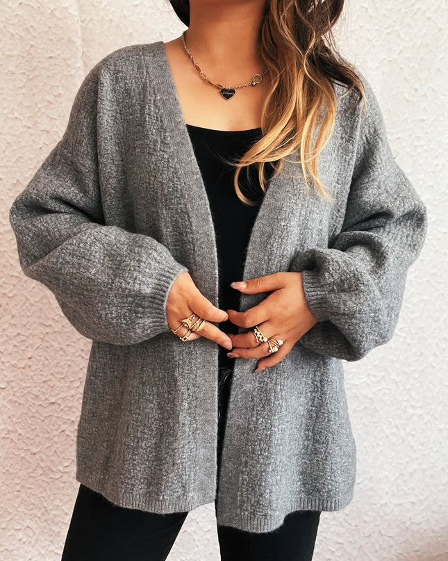 Open Front Long Sleeve Cardigan