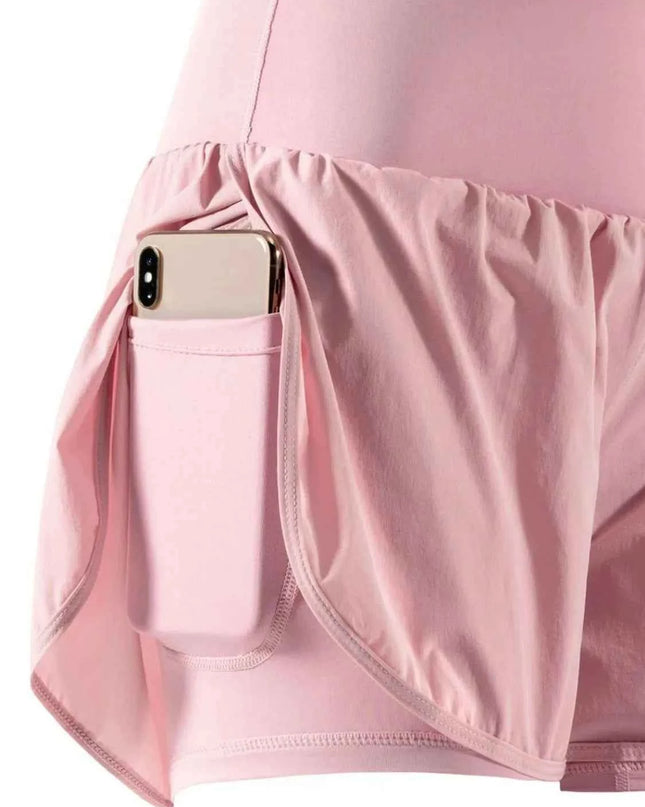 Pocketed High Waist Active Shorts