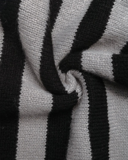 Striped Button Front Long Sleeve Sweater