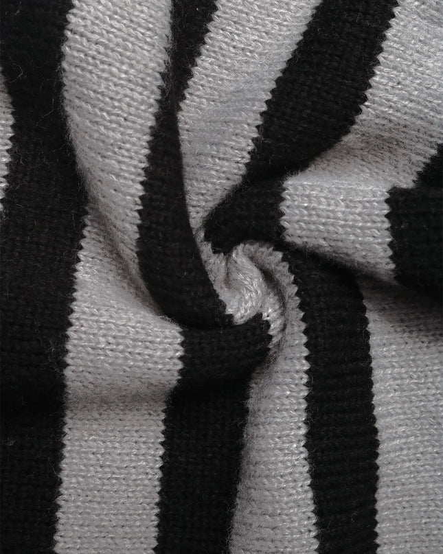 Striped Button Front Long Sleeve Sweater