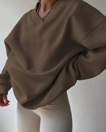 Dropped Shoulder Long Sleeve Oversized Sweatshirt