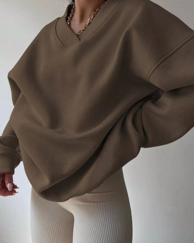 Dropped Shoulder Long Sleeve Oversized Sweatshirt