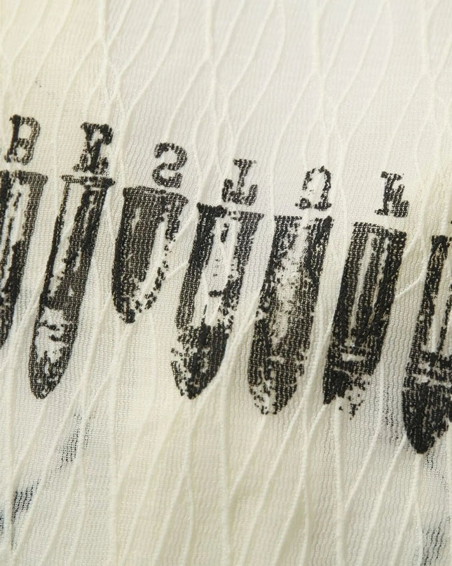 Men's Abstract Print Button-Up Shirt