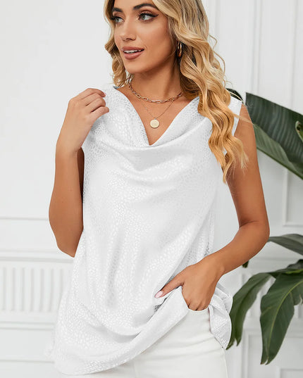 Ruched Cowl Neck Tank