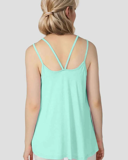 Basic Bae Bamboo Scoop Neck Double Spaghetti Straps Cami