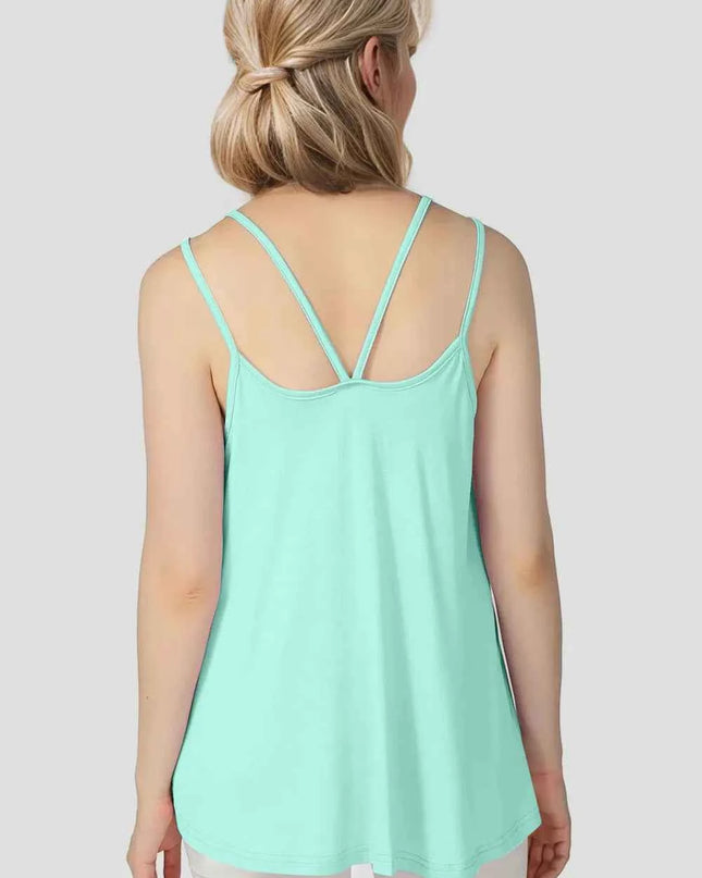 Basic Bae Bamboo Scoop Neck Double Spaghetti Straps Cami