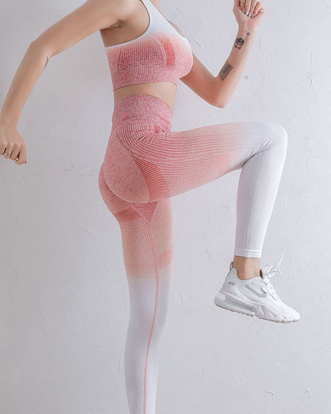 Gradient Sports Bra and Leggings Set 