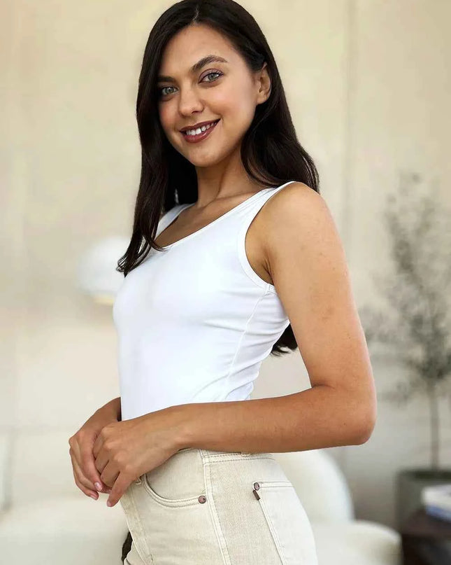 Basic Bae Full Size Square Neck Sleeveless Bodysuit