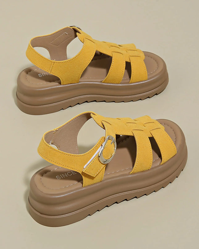 Platform Sandals with Ankle Strap 