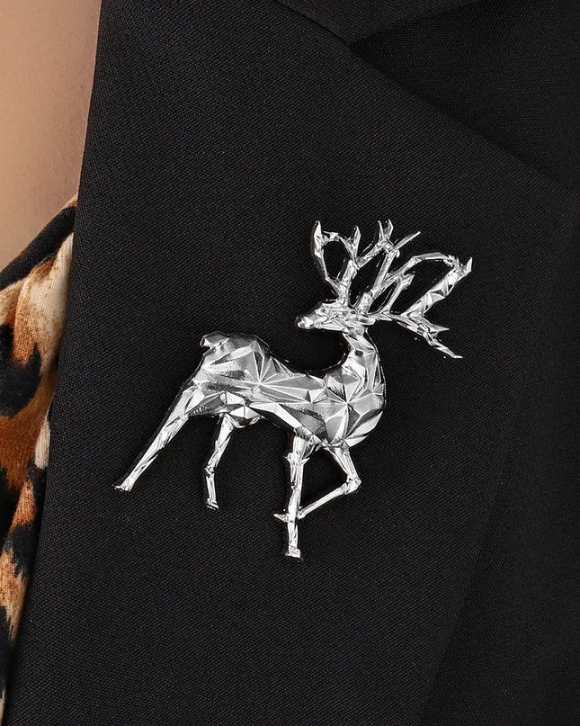 Alloy Reindeer Brooch 
