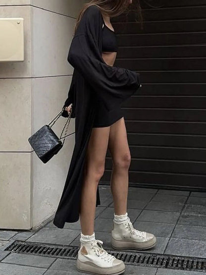 Cami Shorts and Open Front Cardigan Three Piece Set