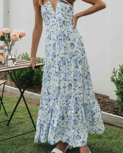 Printed Halter Neck Cami Dress