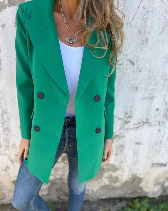 Full Size Collared Neck Long Sleeve Blazer