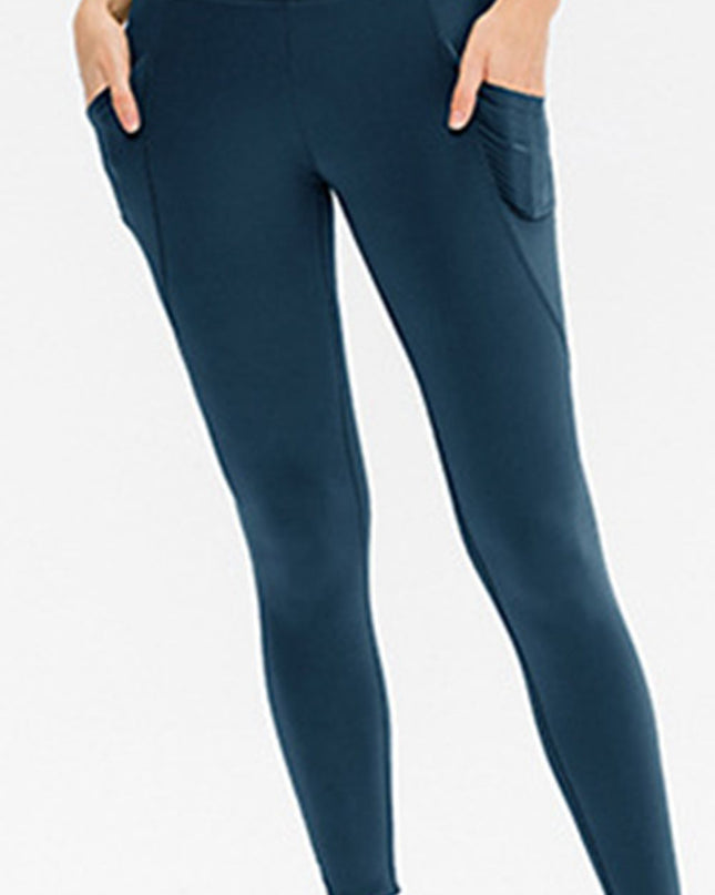 Slim Fit Long Active Leggings with Pockets