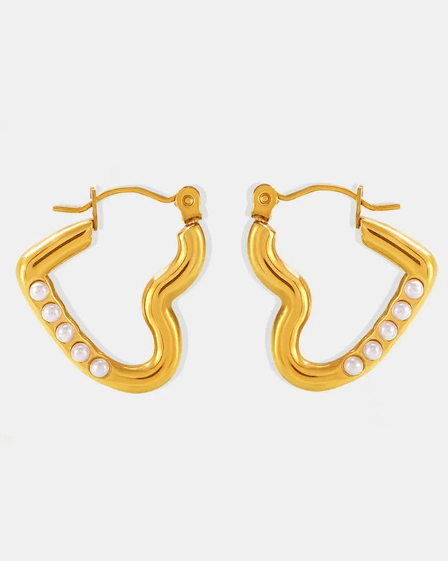 Stainless Steel Heart Earrings 