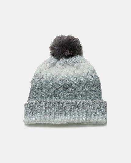 Gradient Knit Hat with Pompom