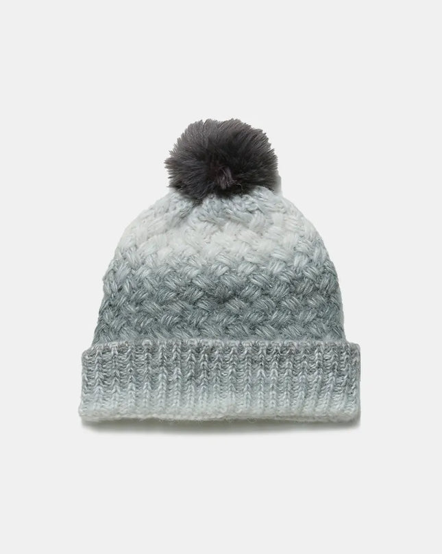 Gradient Knit Hat with Pompom