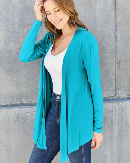 Basic Bae Full Size Open Front Long Sleeve Cardigan