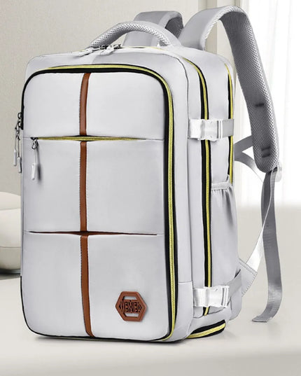 Oxford Cloth Multifunction Backpack Bag Light Gray One Size