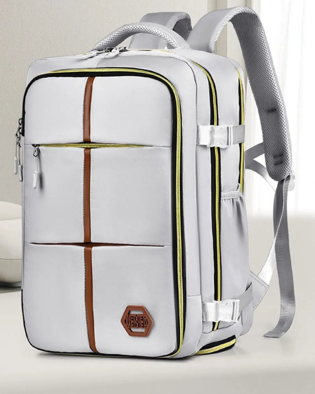 Oxford Cloth Multifunction Backpack Bag Light Gray One Size