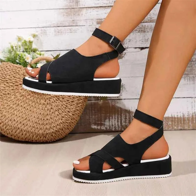 Cutout Platform Sandals